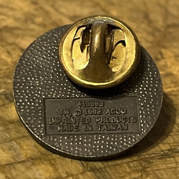 1996 Atlanta Olympic Pin ~ Games Torch Logo ~ antiqued bronze - Picture 4 of 4